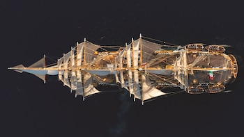 El Amerigo Vespucci en un