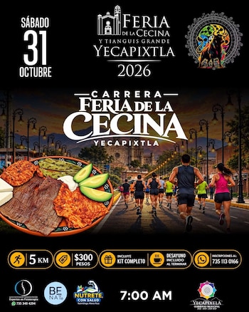 El cierre gastronómico se realiza un día después del concierto de Interpuesto en el Teatro del Pueblo.
Foto: Feria Internacional de la Cecina de Yecapixtla/Yecapixtla Morelos H. Ayuntamiento