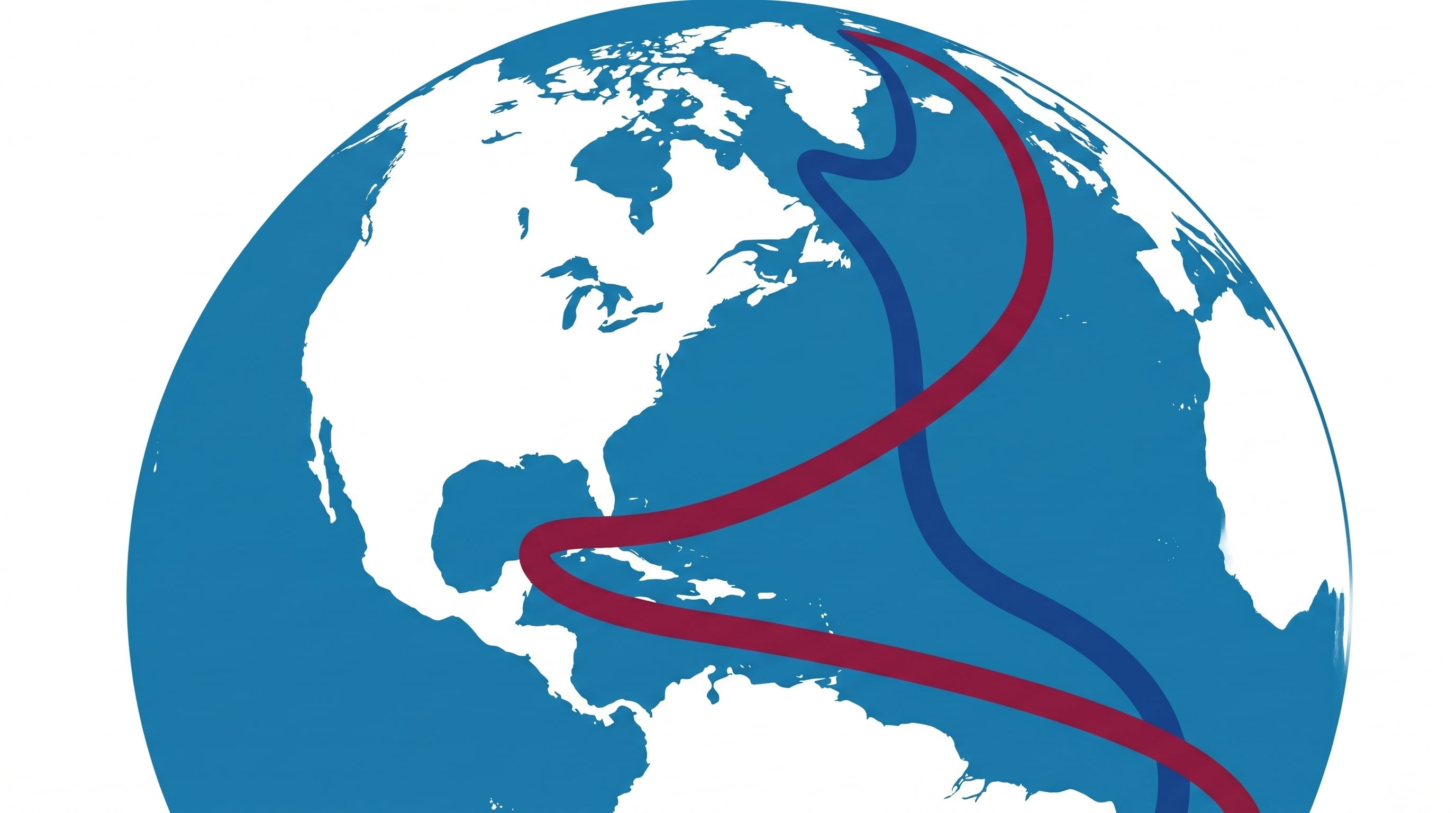 La AMOC transporta agua cálida hacia el norte y fría hacia el sur, y forma parte del cinturón transportador global que mueve agua en todo el planeta (Imagen Ilustrativa Infobae)