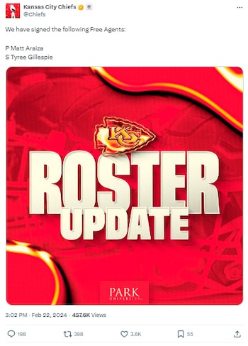 Los Kansas City Chiefs dieron