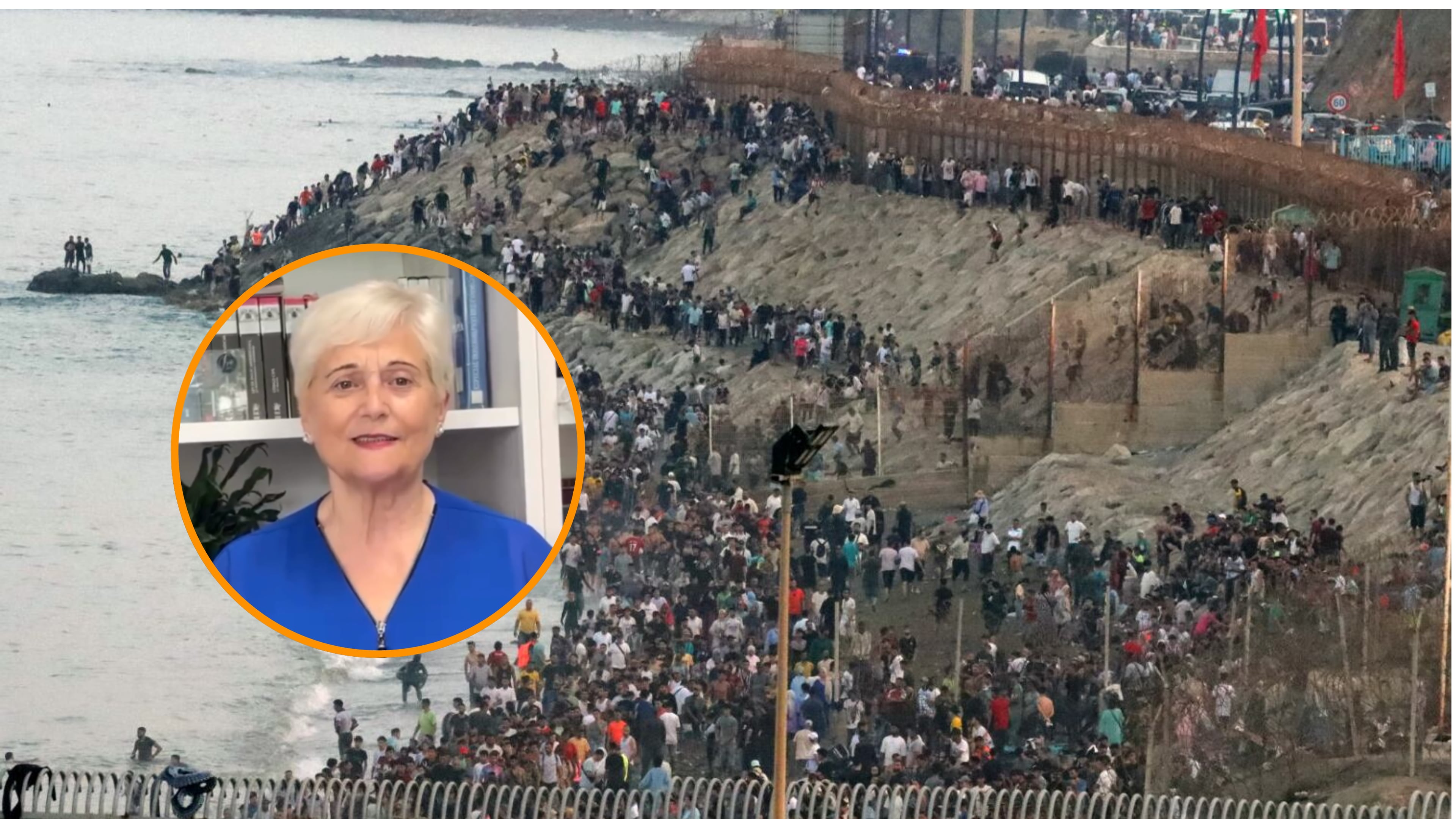 Imagen de Ceuta y la magistrada María Tardón. (Asociación Judicial Francisco de Vitoria)