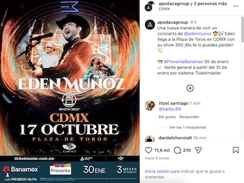 El concierto de Edén Muñoz