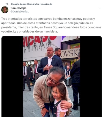 La alcaldesa Claudia López compartió