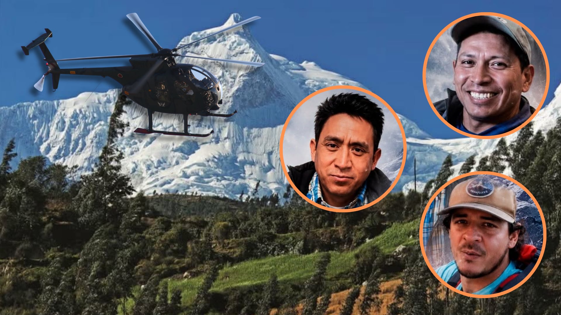 Helicóptero de la PNP refuerza la búsqueda de tres montañistas desaparecidos en el Huascarán mientras familias y amigos piden mayor apoyo