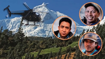 Helicóptero de la PNP refuerza la búsqueda de tres montañistas desaparecidos en el Huascarán mientras familias y amigos piden mayor apoyo