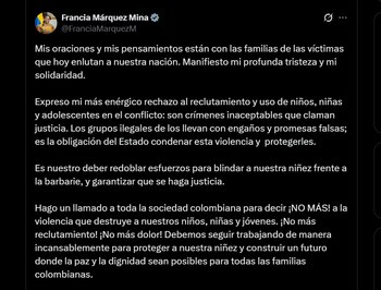 La vicepresidenta Francia Márquez hizo