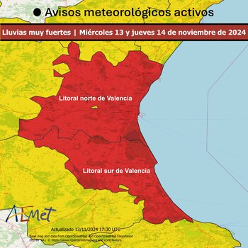 Aemet eleva a rojo el