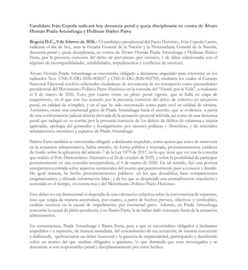 El documento señala la existencia