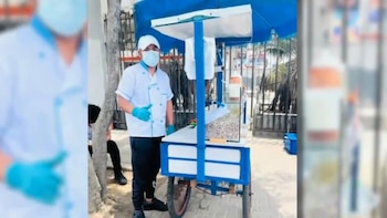 Brian Rojas, vendedor de ceviche,