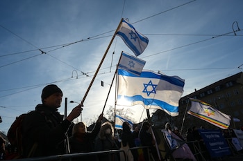 Bandera Israelí . (Heiko Rebsch/dpa vía AP)