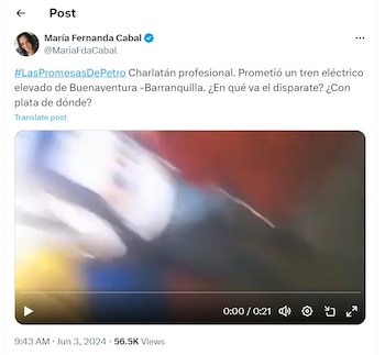 María Fernanda Cabal llama "charlatán