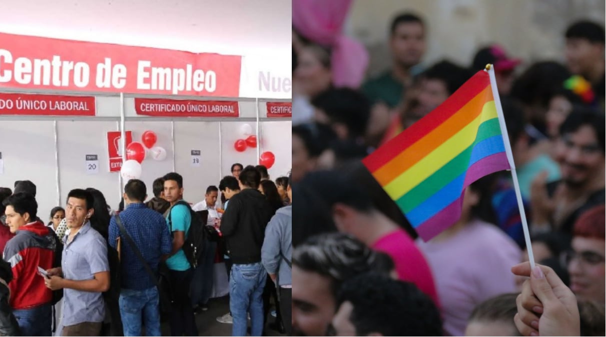 Según Promsex, la tasa de desempleo entre las personas LGBTIQ+ alcanzó un 37.8 % en 2021. Composición EFE / Infobae)