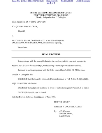 El Chapo está preso en la ADC Florence desde 2019. Crédito: X - @keegan_hamilton