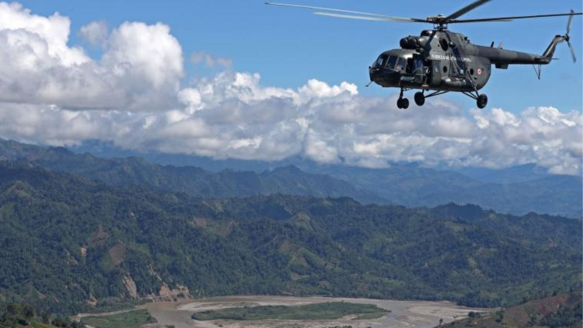 El operativo militar se desarrolló en la zona de Alto Mantaro, distrito de Vizcatán del Ene (Satipo), parte estratégica del VRAEM. (Andina)