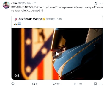 La particular presentacion de Cuti Romero en Atletico de Madrid que convirtió a Colapinto en tendencia