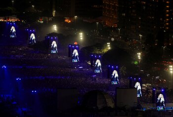 El concierto marcó el cierre triunfal de su gira The Celebration Tour, un monumental homenaje a sus más de cuarenta años en la industria musical (REUTERS/Ricardo Moraes)