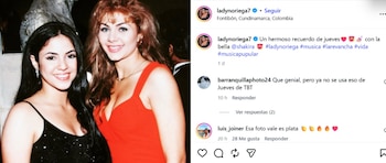 La fotografía, compartida por Lady Noriega en Instagram, mostró a ambas artistas antes de alcanzar la fama internacional y generó una ola de nostalgia en redes sociales - crédito @ladynoriega7/ Instagram