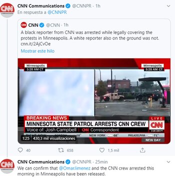 En un tuit, la CNN