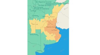 Las zonas afectadas que marcó