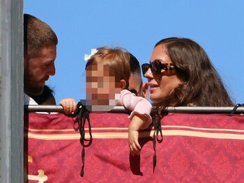 David Rodríguez y Anabel Pantoja con su hija Alma (Europa Press)