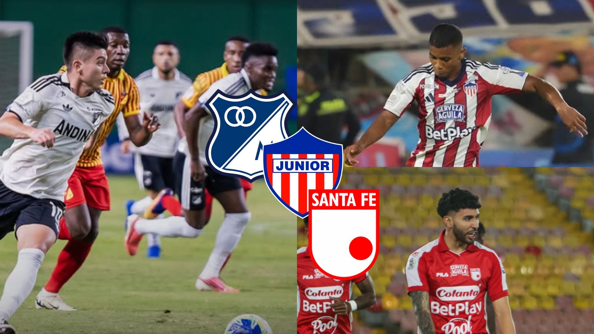 La tabla de posiciones de la Liga BetPlay 2026-II no sufrió mayor modificación después de la fecha 9: Millonarios y Santa Fe siguen en el grupo de clasificados, Junior sigue en el fondo de la tabla - crédito Millonarios/Junior/Santa Fe