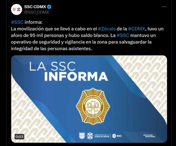 SSC estima que el aforo