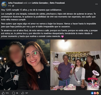 El posteo en Facebook de una de sus familiares