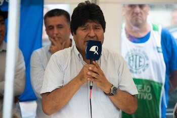 Evo Morales brindó un breve