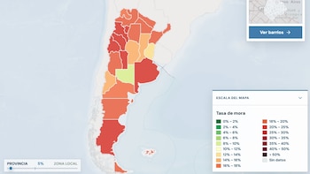 Dónde se concentran las deudas impagas en la Argentina: el mapa interactivo que expone las zonas más afectadas
