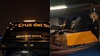 Balean a bus de la empresa Cruz del Sur en la Panamericana Norte y chofer queda herido