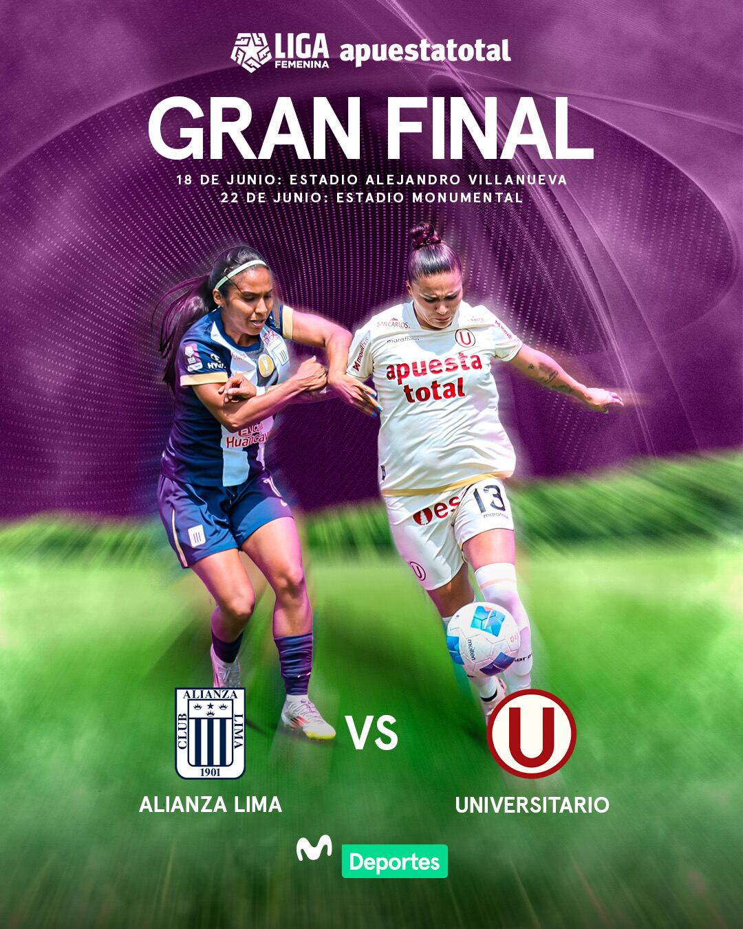 Final Alianza Lima vs Universitario se podrá ver por Movistar Deportes. Crédito: MD