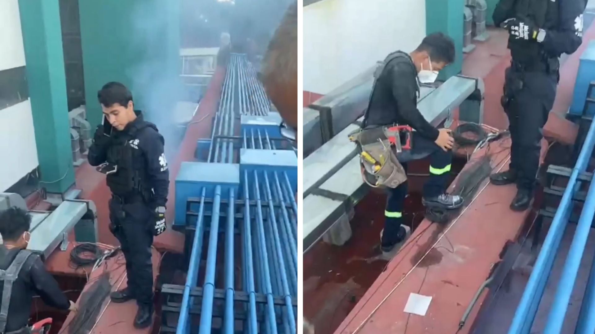 Se registró un fuerte incendio en las instalaciones del hospital La Raza (X/ @JefeVulcanoCova)