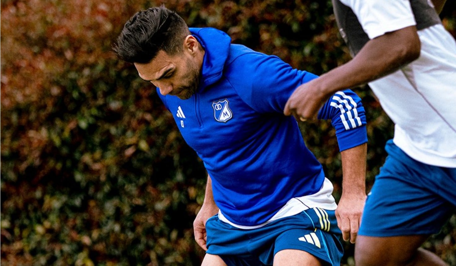 Falcao García trabajaría para ponerse en las mejores condiciones para jugar con Millonarios, durante las cuatro fechas de sanción en Liga BetPlay - crédito Millonarios FC