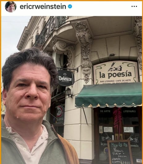 Eric Weinstein visitó Buenos Aires e invitó a científicos locales a debatir en bares históricos de la ciudad (Infobae en Vivo - @ericweinstein)
