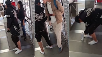 Grabaron a un hombre que sostuvo el torniquete para que seis se colaran en Transmilenio por monedas: “Prefirieron apoyar al bandido”
