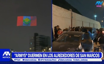 Con carpas, mantas y sillas: así esperan las ARMY los próximos conciertos de BTS en San Marcos. Captura: ATV Noticias.