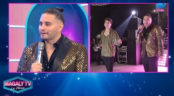 Integrante de Río Band responde a las críticas por cantar ‘La Incondicional’ en boda de Karla Tarazona. Captura: Magaly TV La Firme.