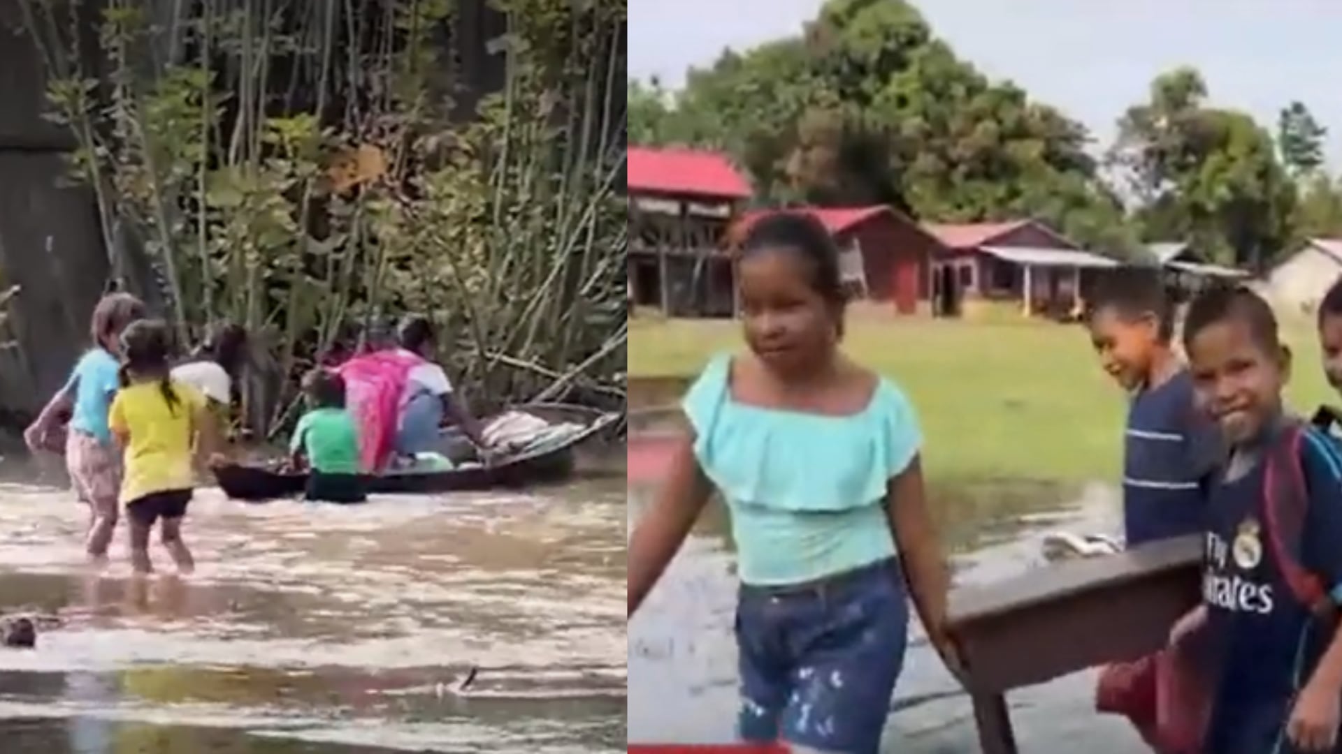 Escuela de Santa Marta inicia clases en medio de anegamiento y falta de infraestructura estatal| América Noticias