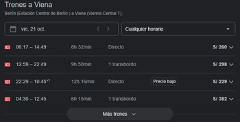 Comprar boletos de trenes en