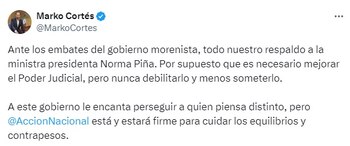 Marko Cortés acusó al gobierno