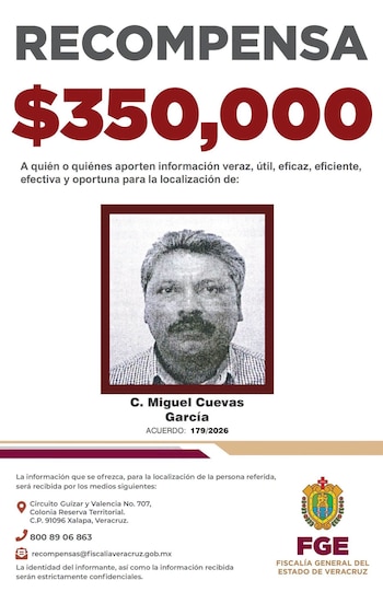 Recompensa Veracruz feminicidio homicidio doloso FGE
