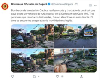Bomberos de Bogotá en Twitter