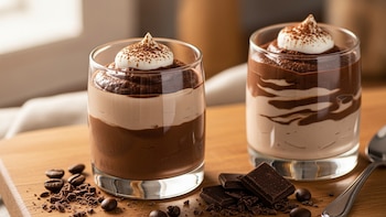 Vasitos de crema de chocolate y moka: el postre casero que conquista con su textura suave y sabor intenso