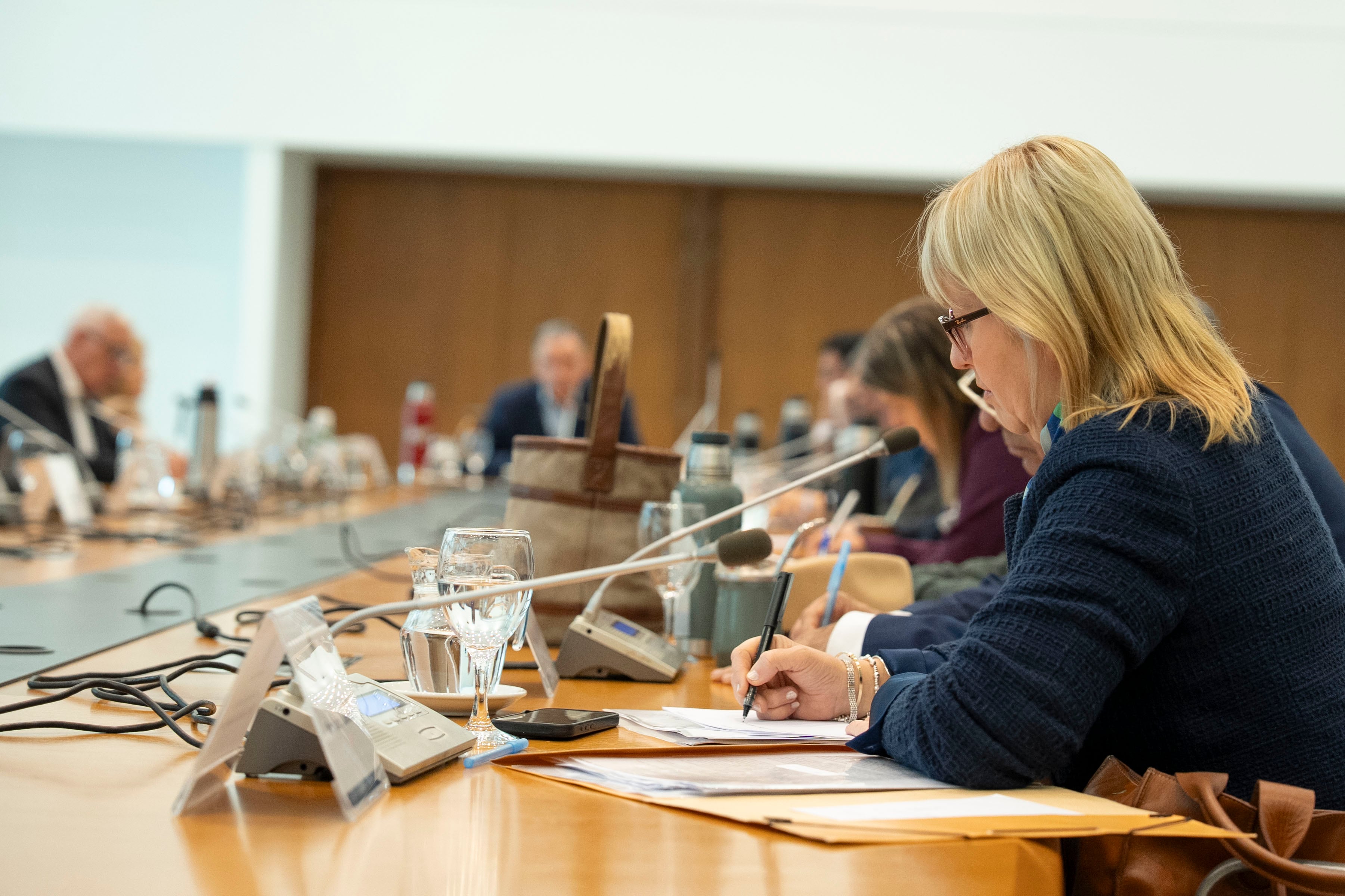 La ministra de Salud Pública de Uruguay, Cristina Lustemberg, en una reunión del Consejo de Ministros (Presidencia)