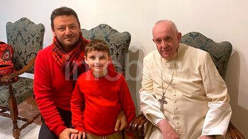 Marmo junto a su hijo