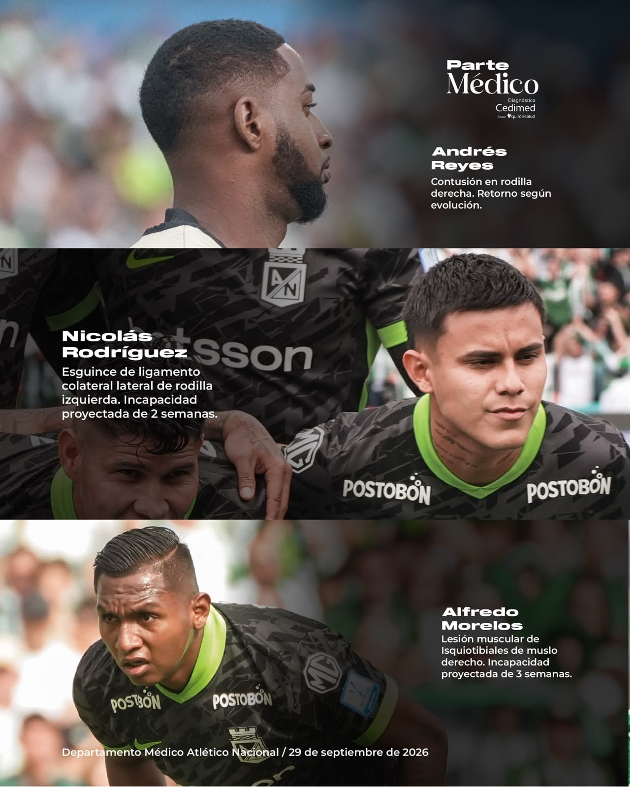 Alfredo Morelos es otra de las fuertes bajas en el ataque