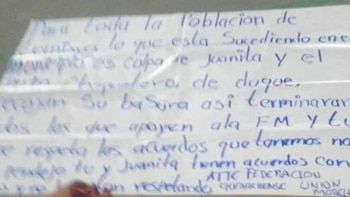 Mensaje abandonado por Los Tlacos