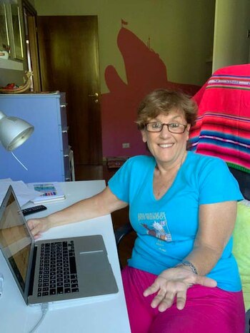 Sonia Belforte en su casa