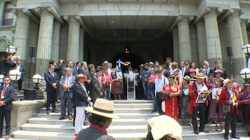 Guatemala: en manifestación líderes de los 48 Cantones exige liberación de exdirigentes detenidos