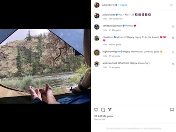 La actriz compartió una imagen